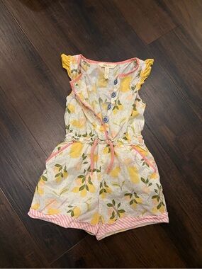 Matilda Jane Lemon Romper Girls 4 Lemonade Summer Cottagecore Cute